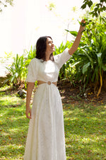 Cut Out Ring Celeste Blush Lace Dress