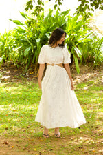 Cut Out Ring Celeste Blush Lace Dress