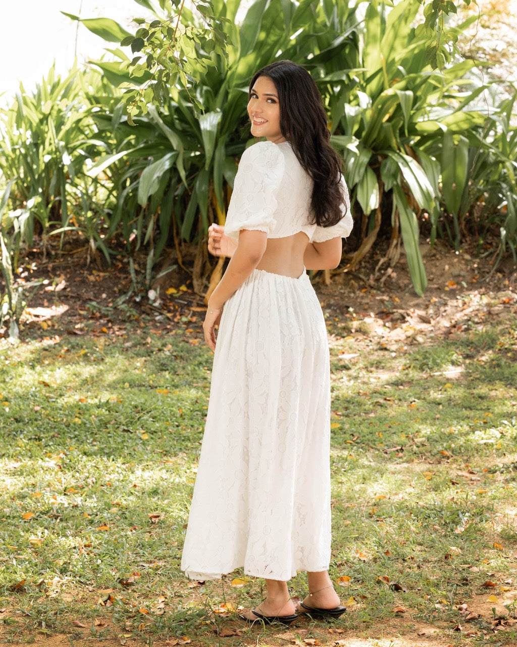 Cut Out Ring Celeste Blush Lace Dress