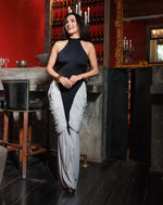 Monochrome Muse B/w Elegant Gown