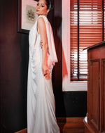 Olympia Whisper White Draped Gown