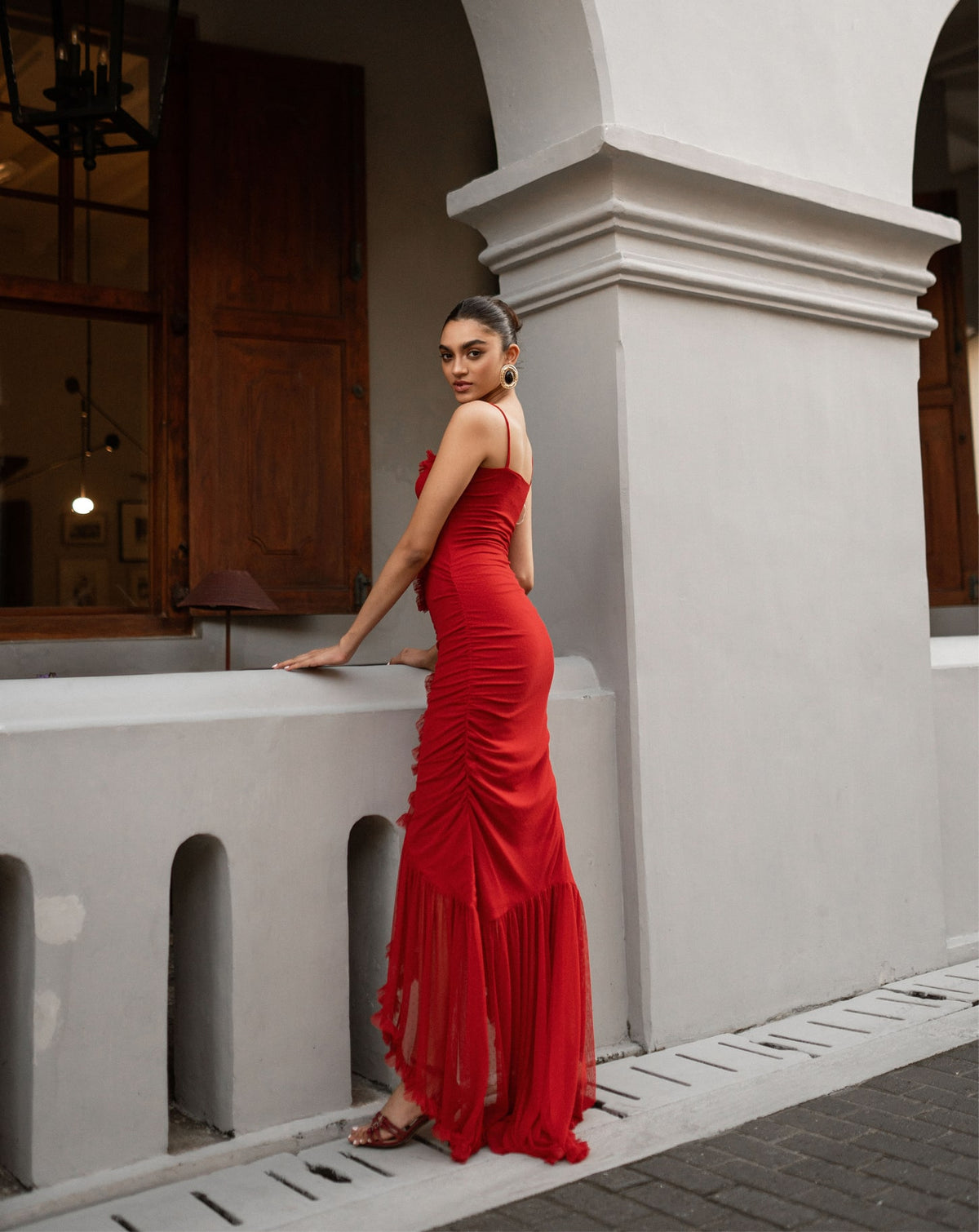 Cascading Ruffles Dress