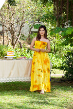 Yellow Batik Tube Smocked Dress