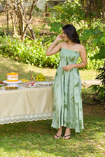 Olive Green Tube Smocked Dress