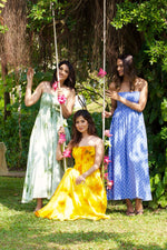 Yellow Batik Tube Smocked Dress