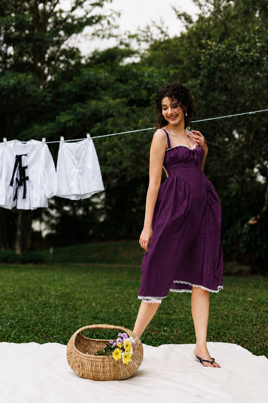 Plum Bustier Sundress
