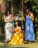 Yellow Batik Tube Smocked Dress