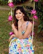 Blossom Breeze Floral Crop Top & Maxi Skirt Set