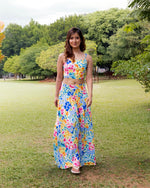 Blossom Breeze Floral Crop Top & Maxi Skirt Set