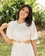 Cut Out Ring Celeste Blush Lace Dress