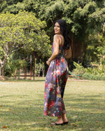 Lavender Floral Corset-Style Garden Dress