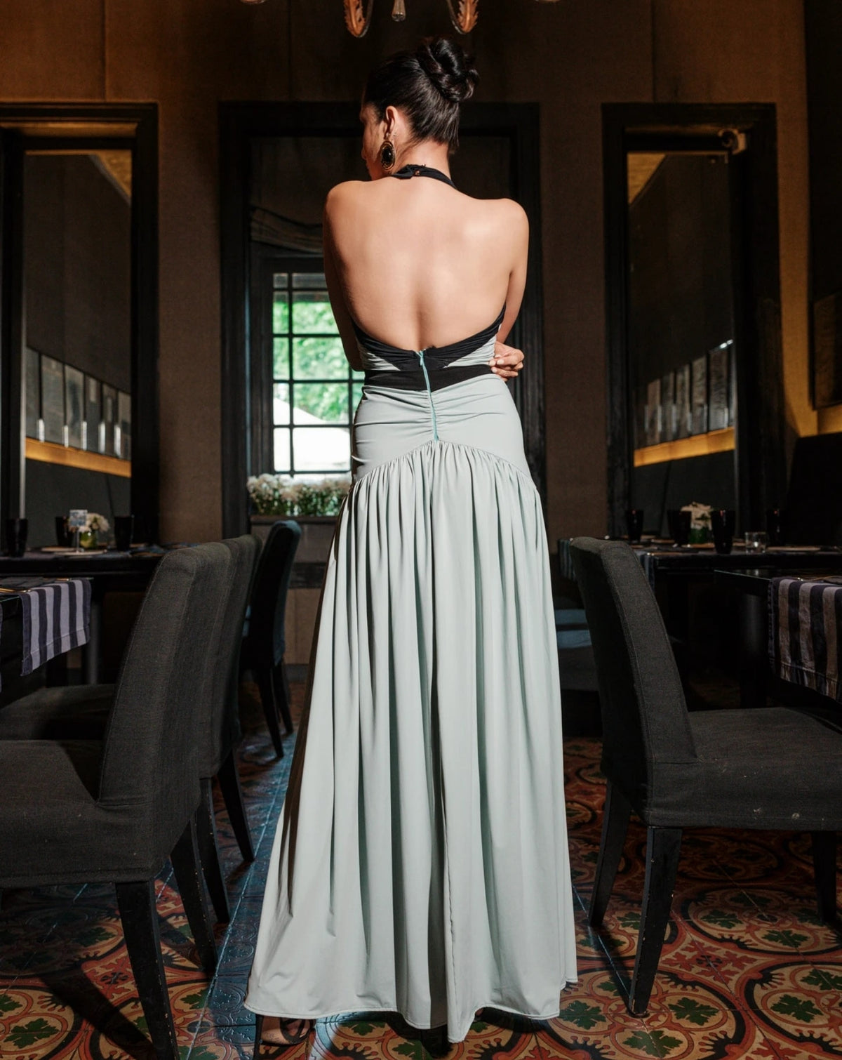 Eleste Noir Mint Gown