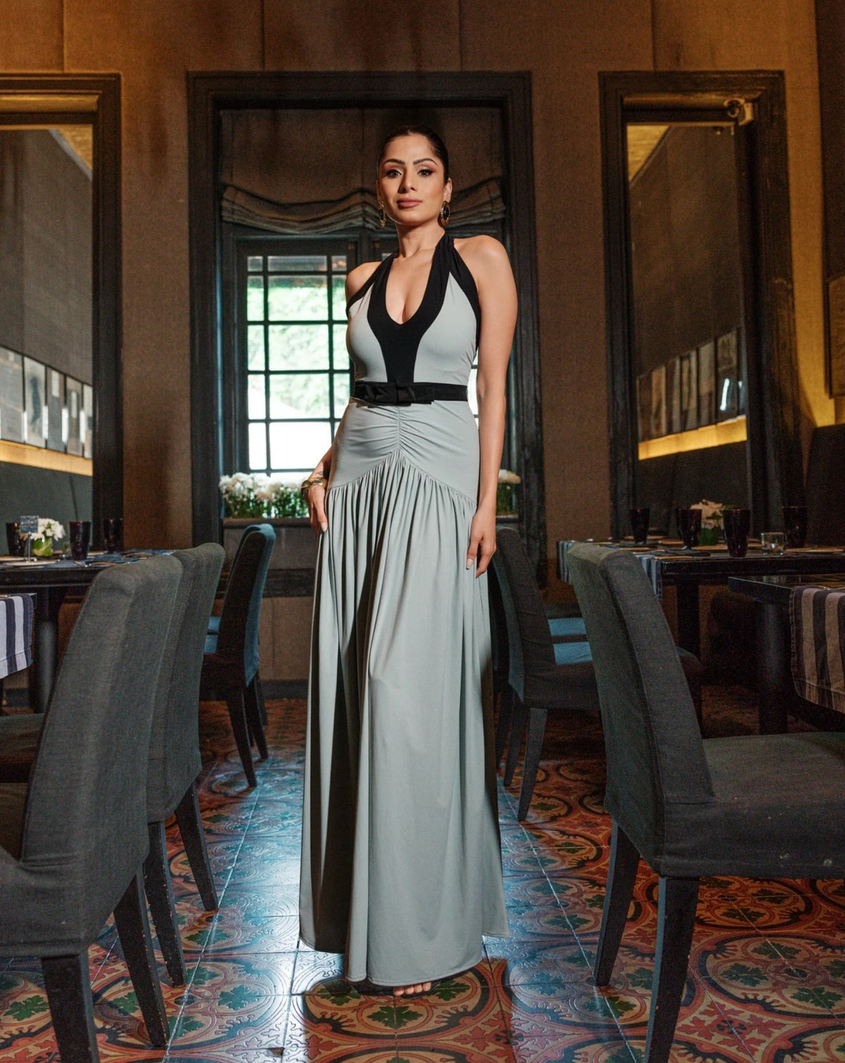 Eleste Noir Mint Gown