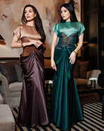 Emerald Mirage Gown In Brown