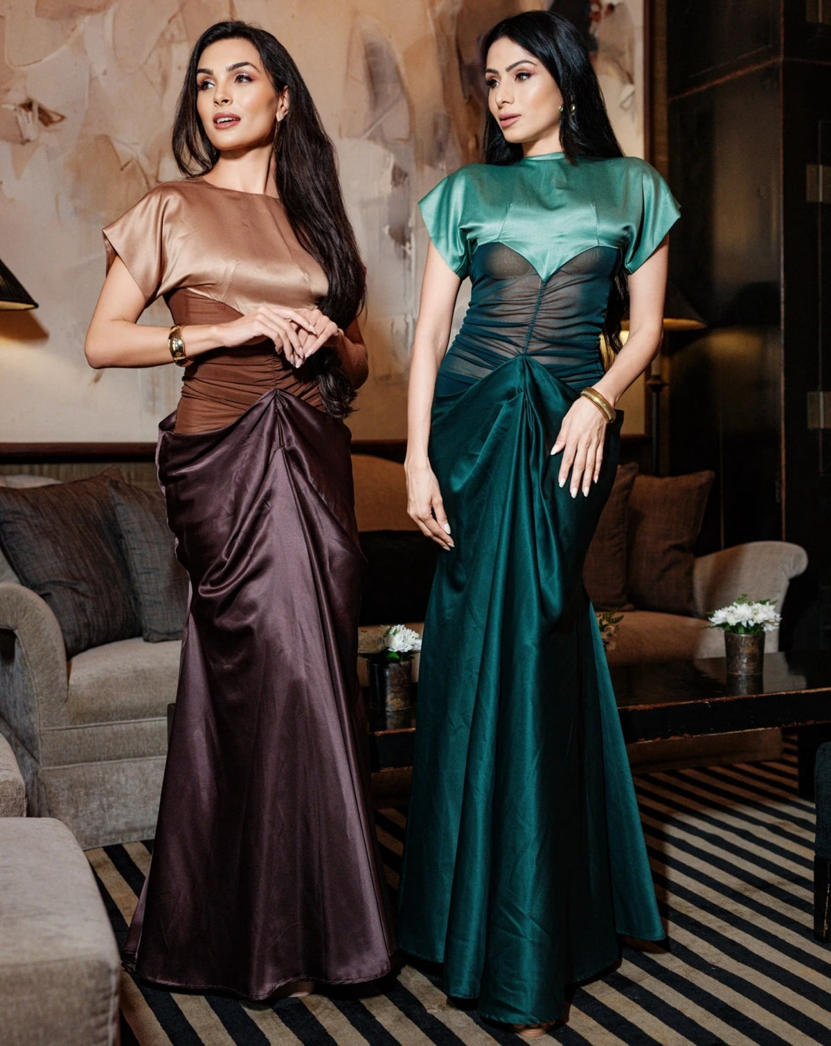 Emerald Mirage Gown In Green