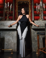 Monochrome Muse B/w Elegant Gown