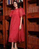 Scarlet Cloud Puff Sleeve