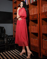 Scarlet Cloud Puff Sleeve