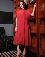 Scarlet Cloud Puff Sleeve