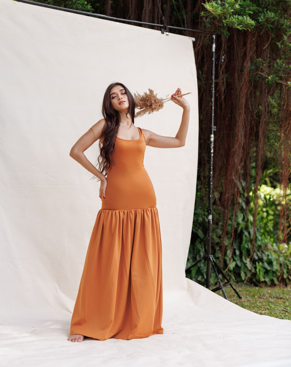 Sahara Sunset Long waist Gown