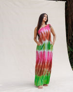 One Side tie knot Batik Dress