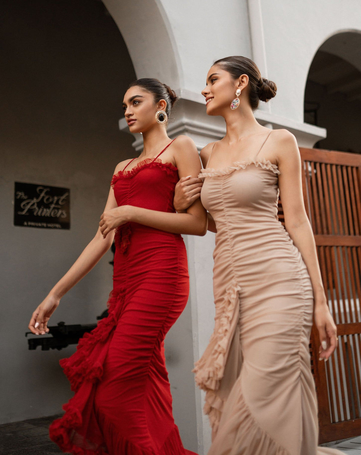 Cascading Ruffles Dress