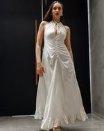 Halter Neck Maxi Party Dress