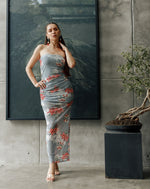 Gery Net Printed Tube Dress