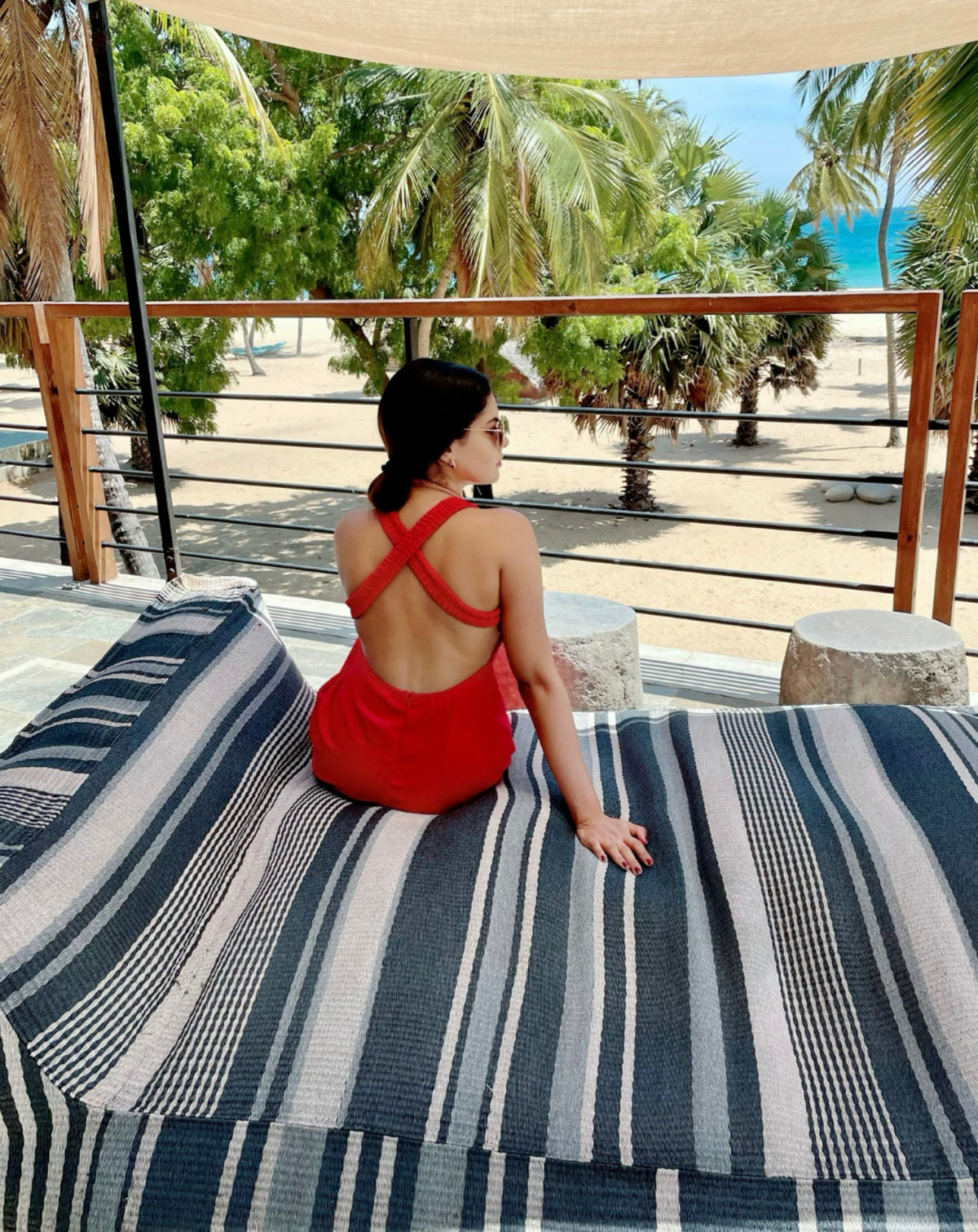 Cross Back Red Dress