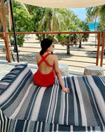 Cross Back Red Dress