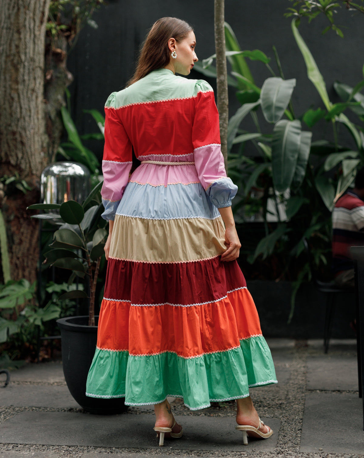 Multi Colored Long Sleeve Dress