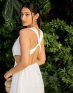 White Cut Out Knot Dress