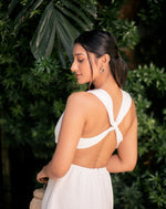 White Cut Out Knot Dress