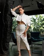 Front Button Shirt In white