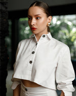 Front Button Shirt In white