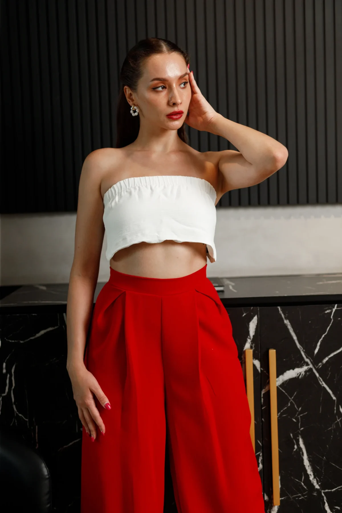 Free Size White Crop Top - Image 2