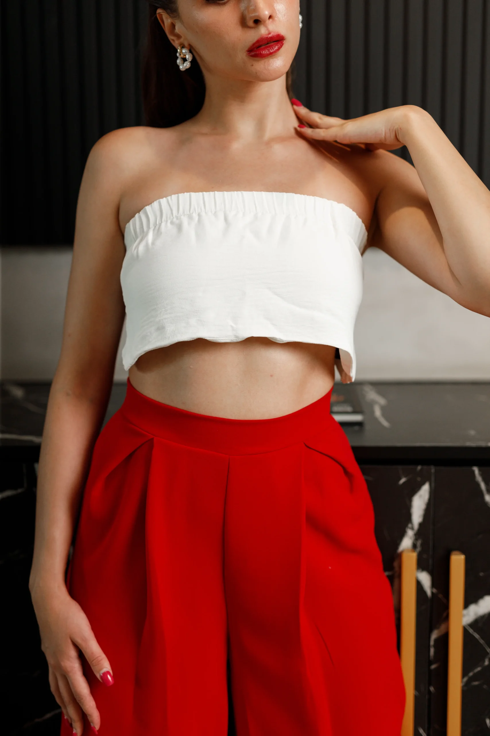 Free Size White Crop Top