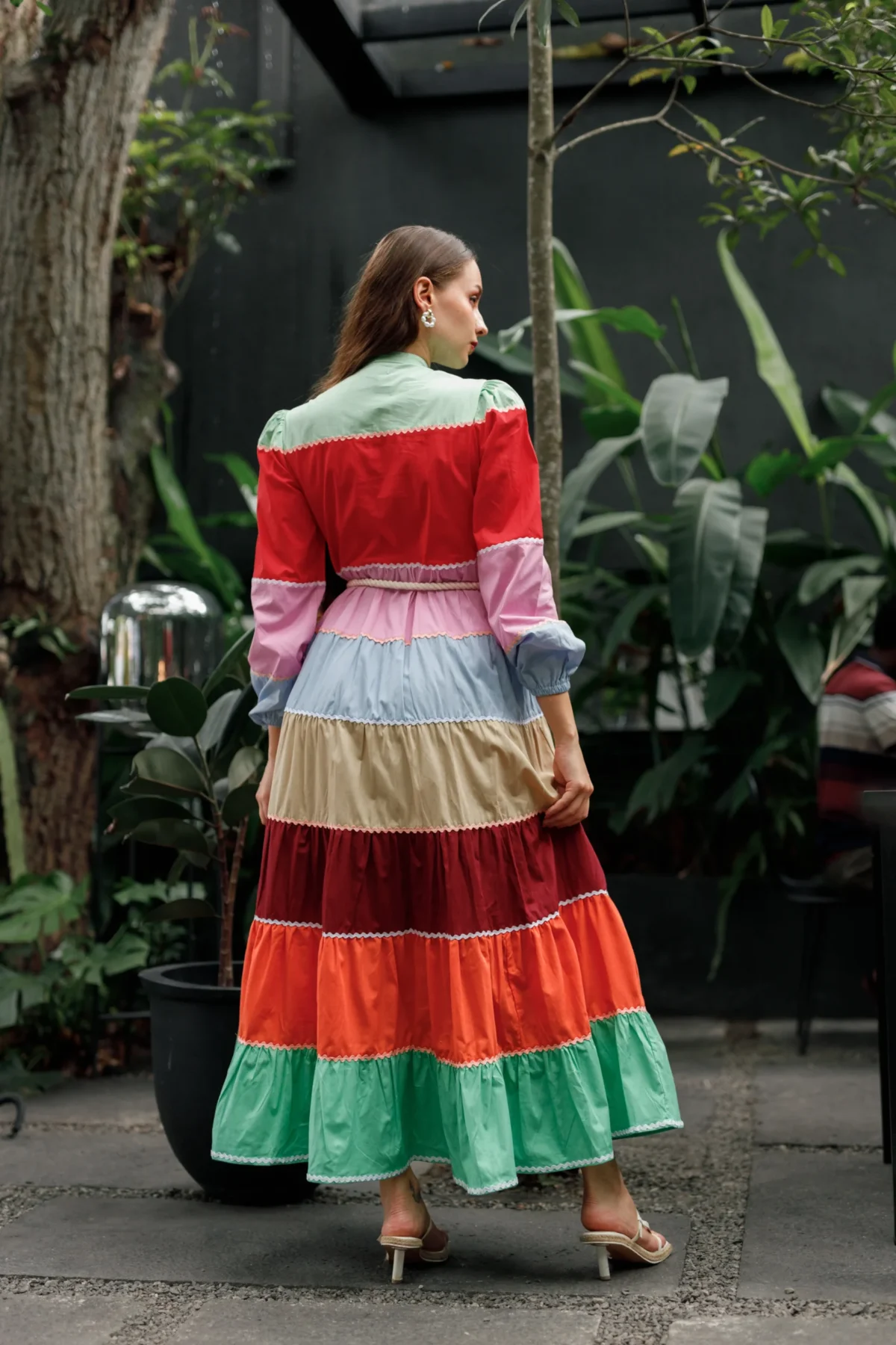 Multi Colored Long Sleeve Dress - Image 2