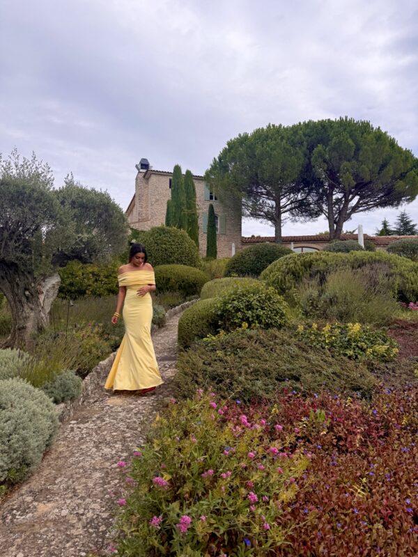 Yellow Bardot Maxi Exclusive Dress - Image 5