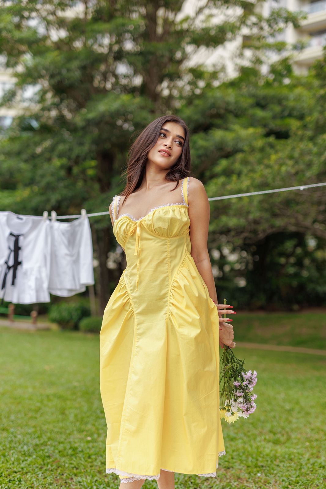 Yellow Bustier Sundress