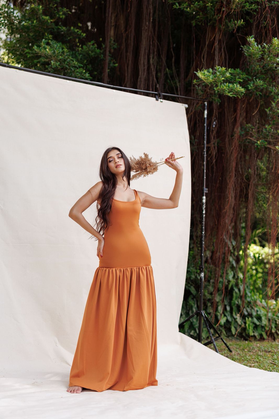 Sahara Sunset Long waist Gown