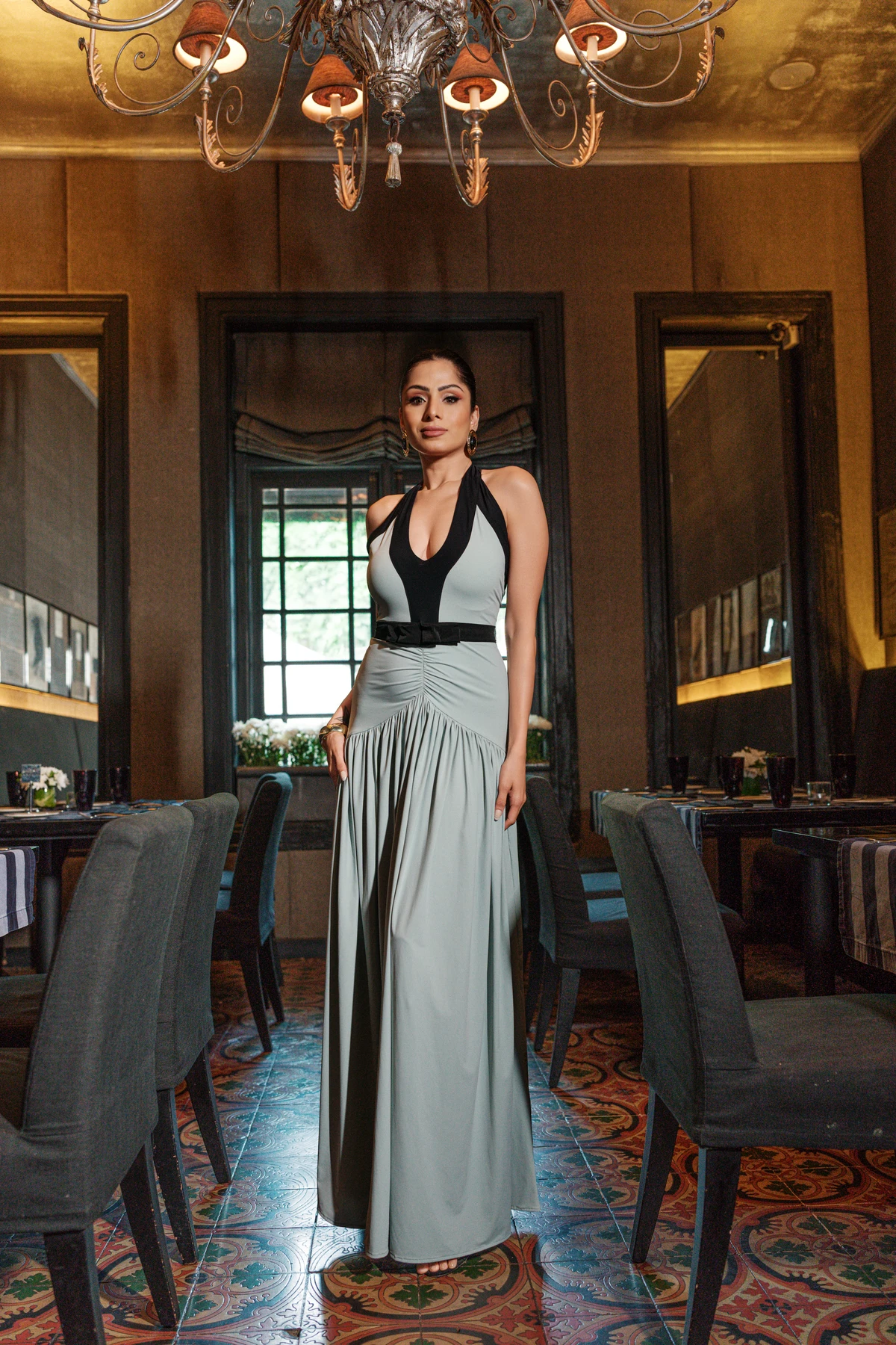 ELESTE NOIR MINT GOWN